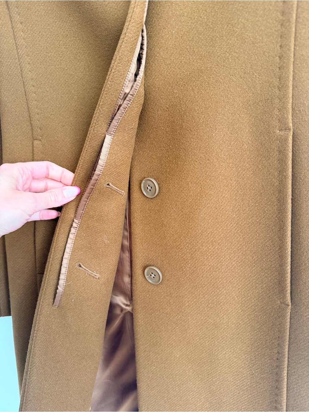 Babaton Camel Wool & Cashmere Long Coat - Picture 8 of 16